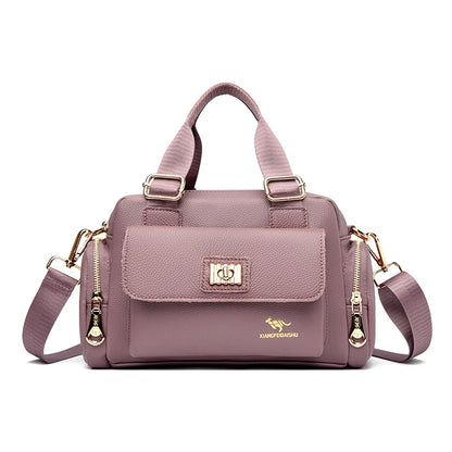 Leisure Brand Handbag High Quality Women's Shoulder Bags Fashion Designer Large Capacity Soft Leather Locomotive Bag Sac A Main