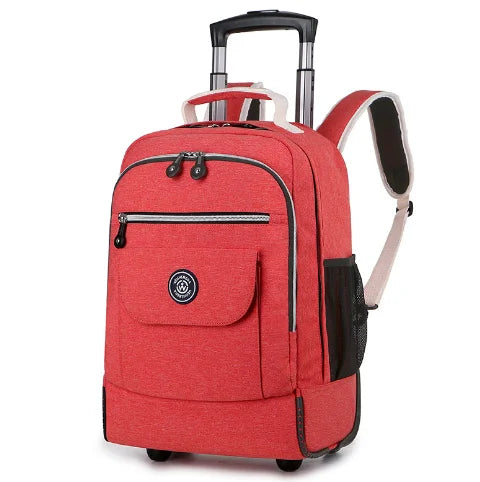 18 Inch Wheeled Backpacks for Laptop Waterproof Travel Trolley Backpack Large Capacity Men Trolley Bags Luggage Carry-on Bags