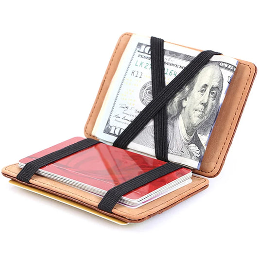 Fashion Men Slim Wallet Male Ultra Thin Short Men Magic Wallet Money Cash Card Holder Purse