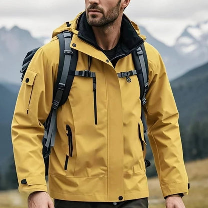 Outdoor Men Casual Outdoor Jacket Coats Man Windproof Sport Jackets Man Cargo Camp Fish Jackets Male Hooded Tactical Jackets 5XL