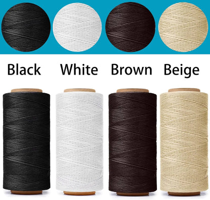 150D Leather Waxed Thread Cord 220 Meters 1mm High Quality Durable for DIY Handicraft Tool Hand Stitching Thread