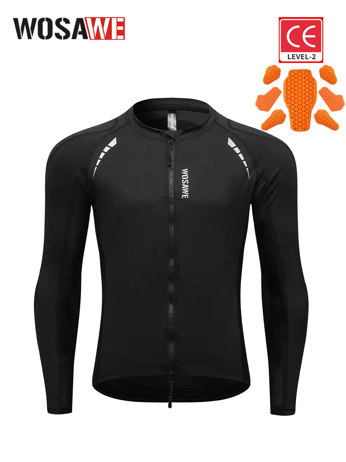 WOSAWE Men Motorcycle Riding Jacket Summer Mesh Breathable Lightweight with Removable Back Shoulder Elbow Pads Moto Gear