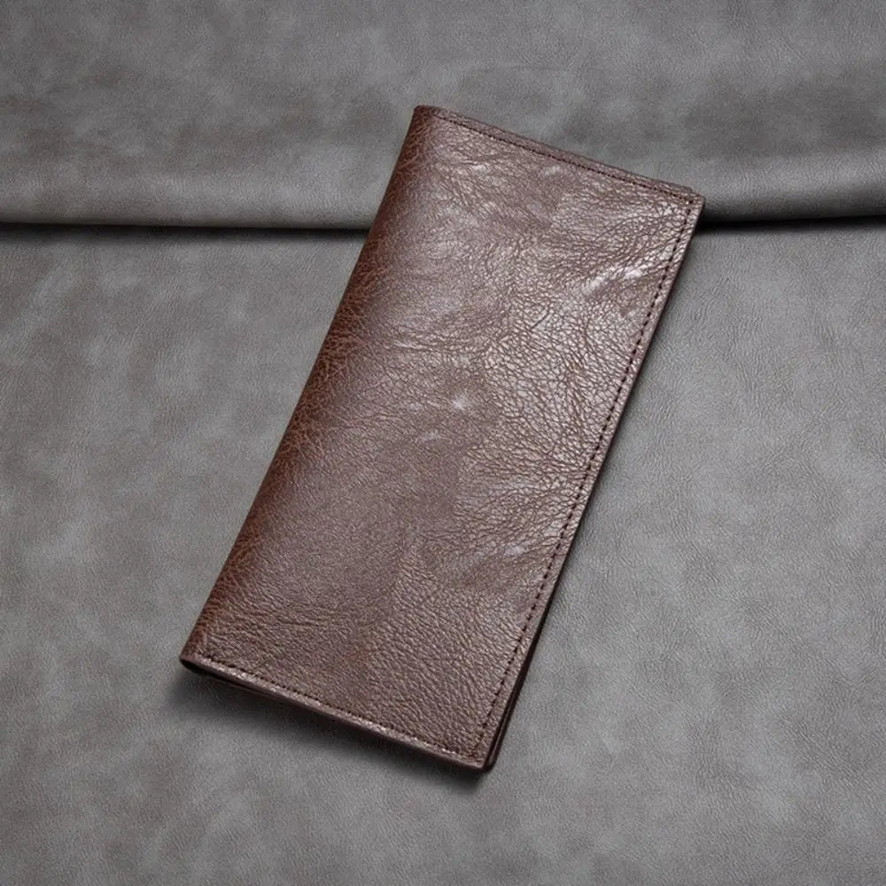 PU Leather Long Wallet For Men Durable Multiple Slots Men Card Holder Thin Soft Men Wallet Card Bag Large Banknote  Money Purses