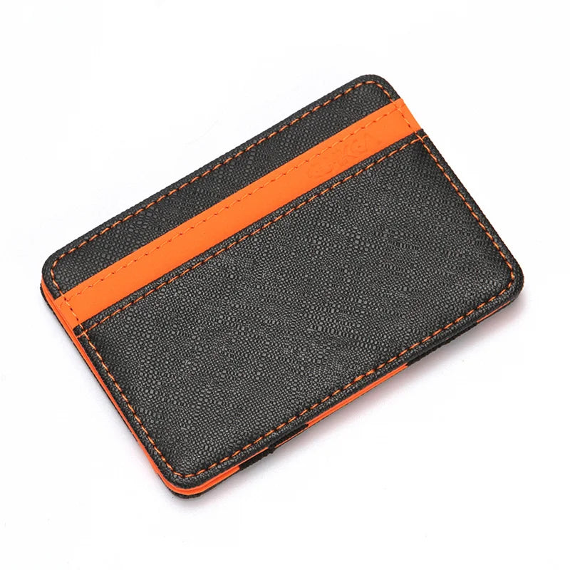 1PC Ultra Thin PU Leather Women Men Magic Wallets Short Business Credit Card Holder Clutch Bag Case Pouch Mini Small Coin Purses