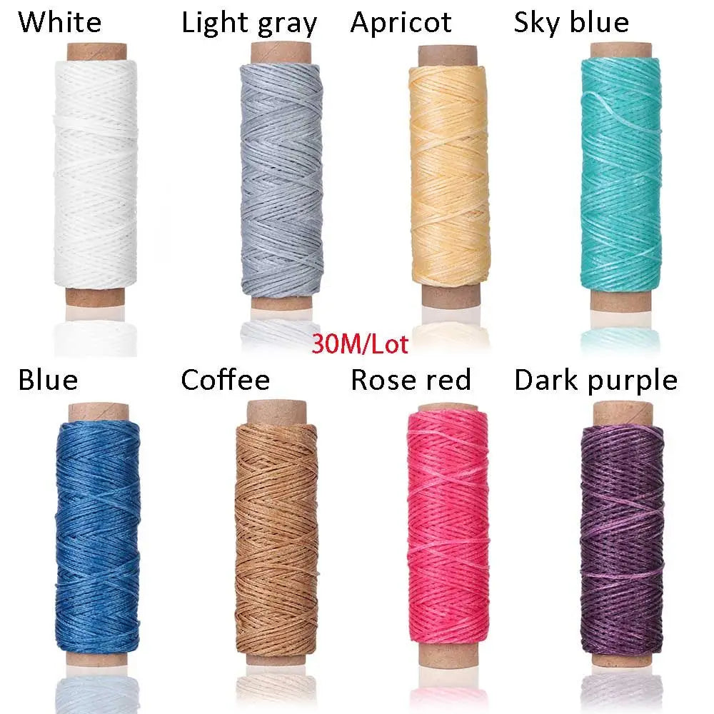 30m/roll 150D Flat DIY Hand Stitching Leather Sewing Line Waxed Thread Cord