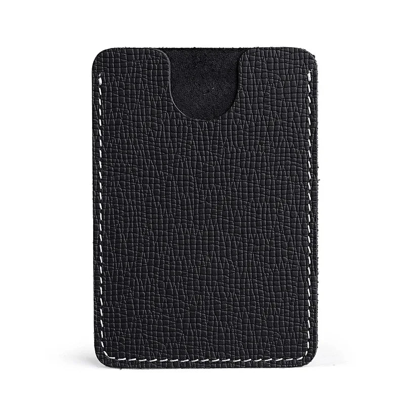 Ultra-Thin Mini Full-Grain Cowhide Leather Card Holder Wallets for Men Women Lightweight Soft Genuine Leather Credit Card