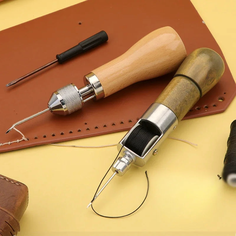DIY Hand Sewing Machine Waxed Thread for Leather Leather Sewing Tool Leather Craft Edge Stitching Belt Strips Shoemaker Tools