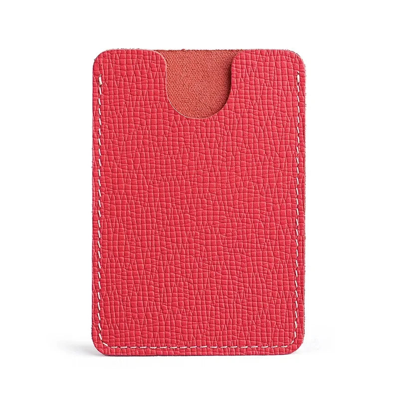 Ultra-Thin Mini Full-Grain Cowhide Leather Card Holder Wallets for Men Women Lightweight Soft Genuine Leather Credit Card