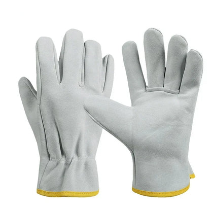 Work Gloves Sheepskin Leather Workers Work Welding Safety Protection Garden Sports Motorcycle Driver Wear-resistant Gloves
