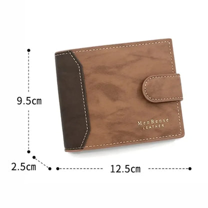 1PC PU Leather Men's Wallet with Hasp Business Card Holder Case Male Short Purse Coin Bag for Men Credit Card Wallets