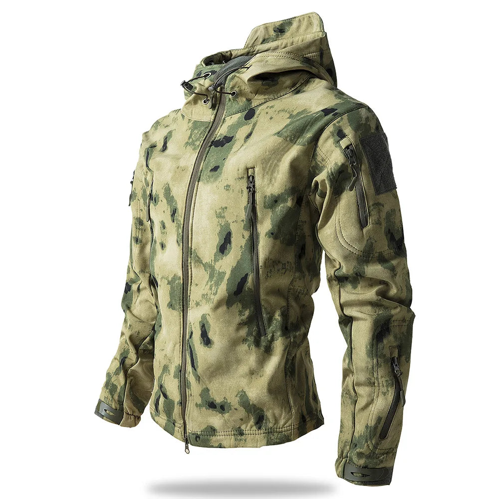Men Outdoor Three-in-one  All-weather Camouflage Assault Jackets Male Breathable Windbreaker Warm Coats Sportswear Jackets 4XL
