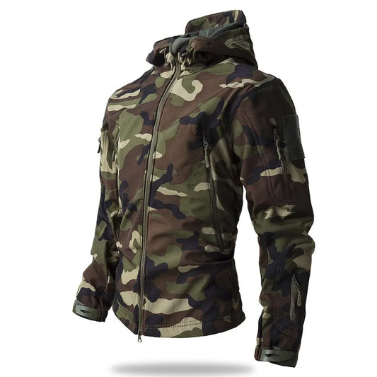 Men Outdoor Three-in-one  All-weather Camouflage Assault Jackets Male Breathable Windbreaker Warm Coats Sportswear Jackets 4XL