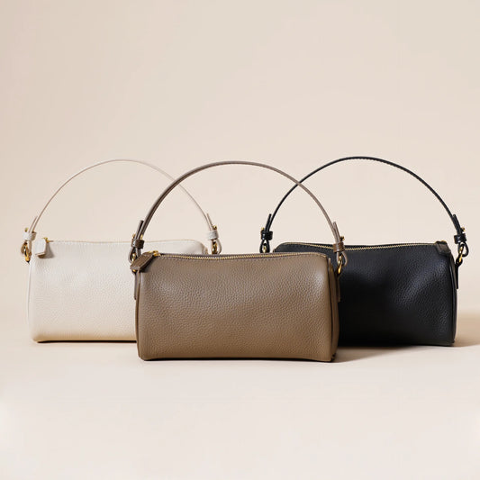 genuine leather women's handbag simple and elegant crossbody bag first layer cowhide trendy versatile underarm bag for women