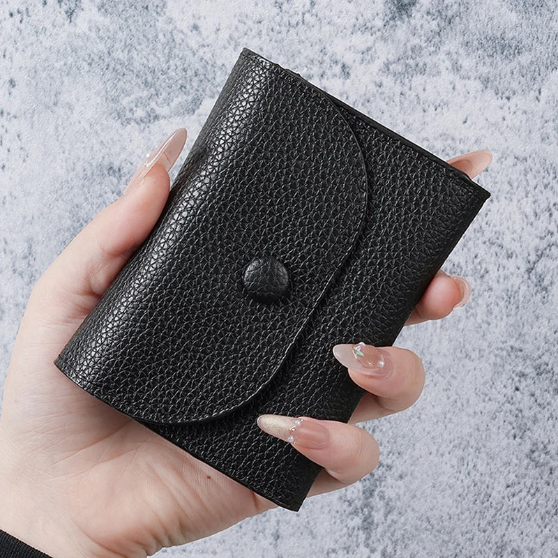 Women Wallets PU Leather Female Purse Mini Hasp Solid Multi-Cards Holder Coin Short Wallets Slim Small Wallet Zipper Hasp