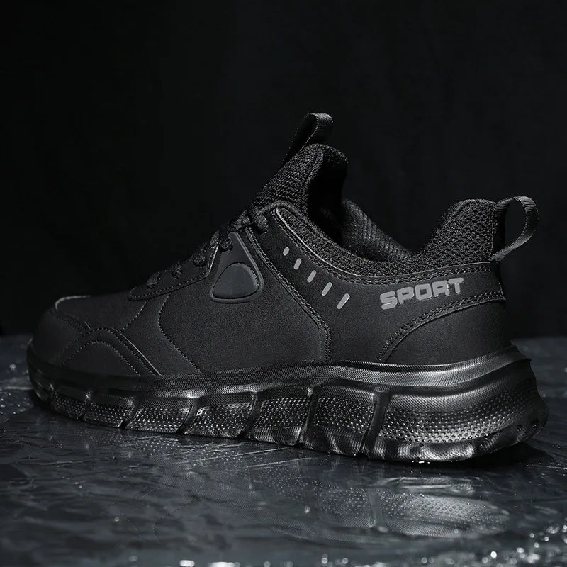 Men Hiking Shoes New Leather Windproof Lightweight Simple Versatile Jogging Male Sneakers Outdoor Non-Slip Wear Resistant Shoes