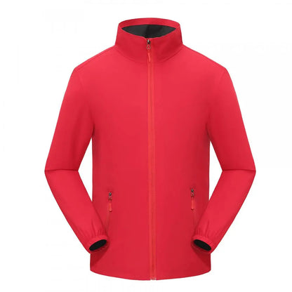 Men's And Women Lightweight Softshell Jacket Waterproof Windbreaker Climb Hiking Coat Custom Logo Print Design Unisex Outerwear