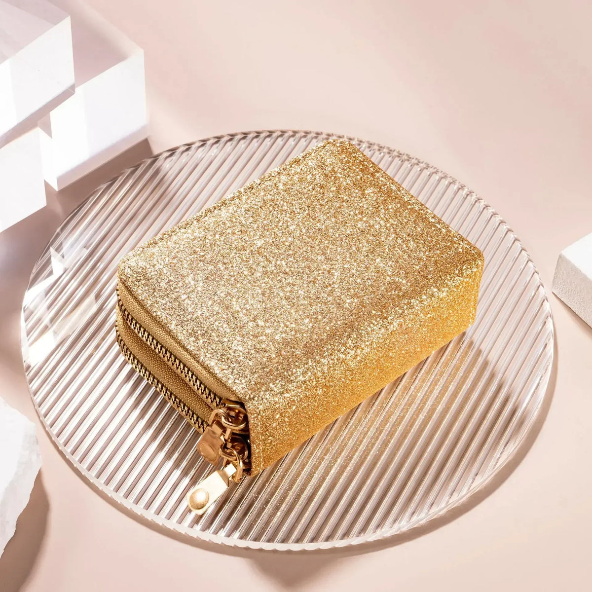 Leather Wallets Women Glitter Sequin Wallets Fashion New Money Bag Coin Purses Solid Color Credit Multi-card Card Holder Bags