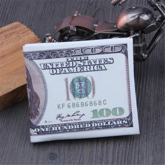 Dollar Wallet For Boys Kids Men Pu Leather Money Bag Cute US Novelty Gift Teens Student Purse Women Male Coin Pouch New