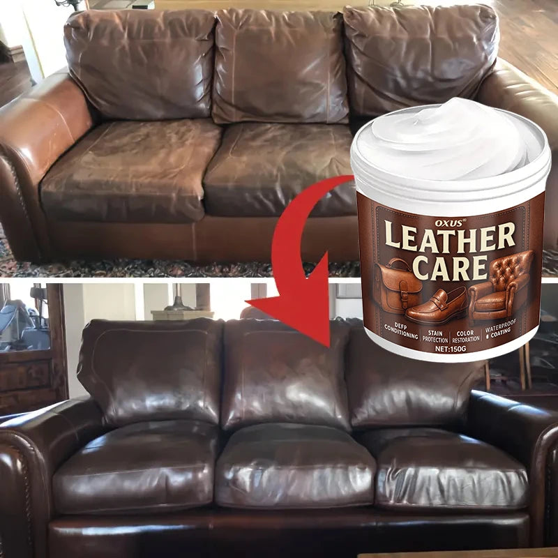 Leather Care Cream Maintain Furniture Shoes Car Interior Restoring Gloss Repair Cracked Nourishing Darken Leather Cream
