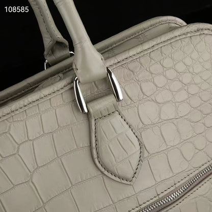 Luxury Men's Business Bag 2025 Latest Design Genuine Crocodile Leather Belly Skin Laptop Briefcase High-Quality Real Leather
