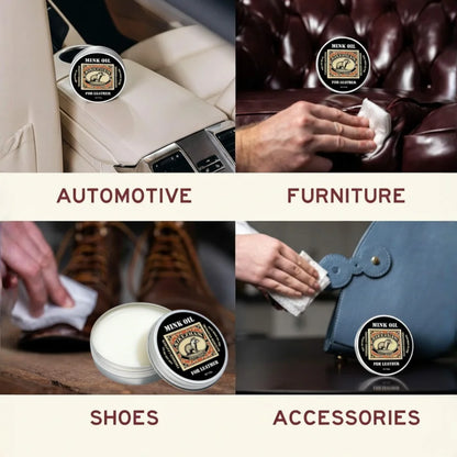Leather Cleaning Polishing Balm All Leather Products Accessories – Natural Odorless Care Cream for Shoes, Boots, Bags, Sofa