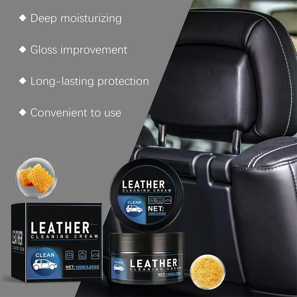 Car Leather Care Cream Car Interior Seat Leather Protection Renovation Glossy Care Cream ﻿