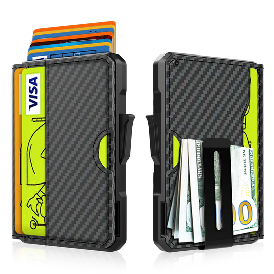 Wallet for Men - with Money Clip Slim Leather Slots Credit Card Holder RFID Blocking Bifold Minimalist Wallet