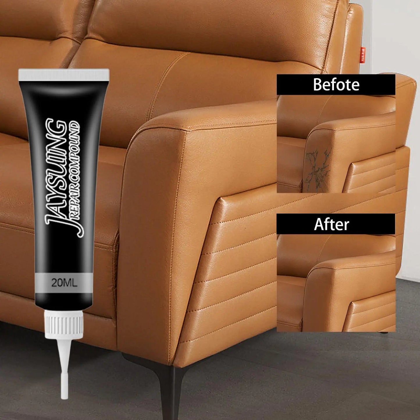 20ml Leather Repair Gel Complementary Colors Repair Scratches Cracks Car Seats Sofa Accessories Kit Home Household Cleaning