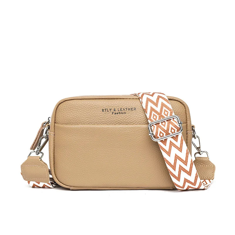 Genuine Leather Handbag For Women Crossbody Bag Cowhide Fashion Shopping Daily Casual Zipper Female Shoulder Bag to Lady gift