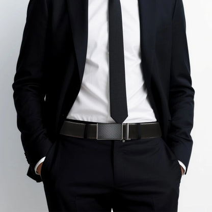 Leather belt men High Quality PU Leather Belts, Automatic Buckle Belt, Adjustable No Hole Belt Jeans Belt for Men