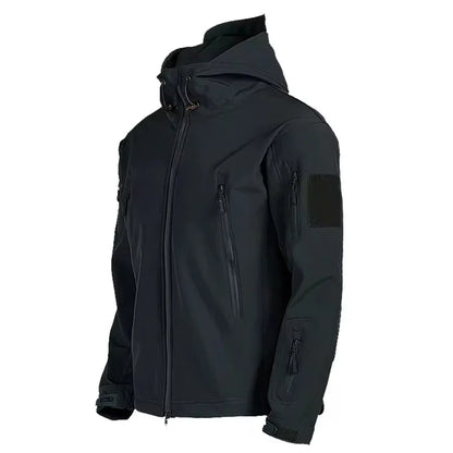 2024 New Outdoor Jackets Men Shark Skin Soft Shell Tactical Waterproof Windbreaker Jacket Mens Hooded Bomber Coats Hiking