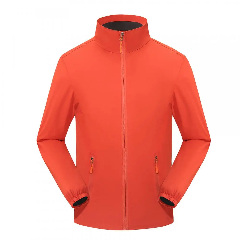 Men's And Women Lightweight Softshell Jacket Waterproof Windbreaker Climb Hiking Coat Custom Logo Print Design Unisex Outerwear