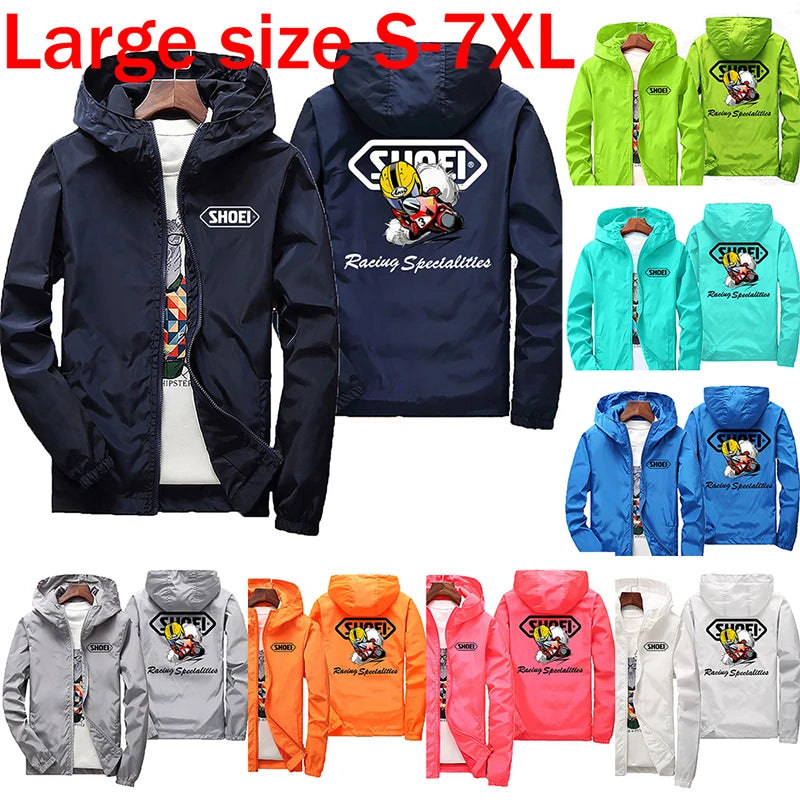 2025 New high-quality men's windproof jacket, large waterproof jacket with mountain and bicycle hood, for spring and autumn