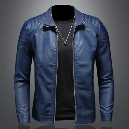 Men PU Leather Jacket Motorcycle Streetwear Baseball Outdoor Bomber Casual coat Men Autumn Motorcycle Windbreaker Male Outwear