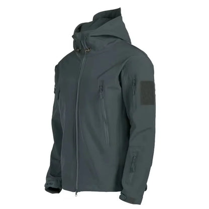2024 New Outdoor Jackets Men Shark Skin Soft Shell Tactical Waterproof Windbreaker Jacket Mens Hooded Bomber Coats Hiking