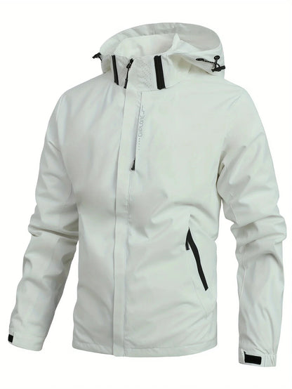 Men's Waterproof Rain Jacket Lightweight Outer Hooded Outdoor Raincoat Hiking Windproof Jacket Climbing Outdoor Jackets