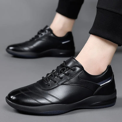 New Shoes for Men Genuine Leather Casual Shoes Trend Leisure Sport Shoes Youth Street Fashion Cow Leather Sneakers