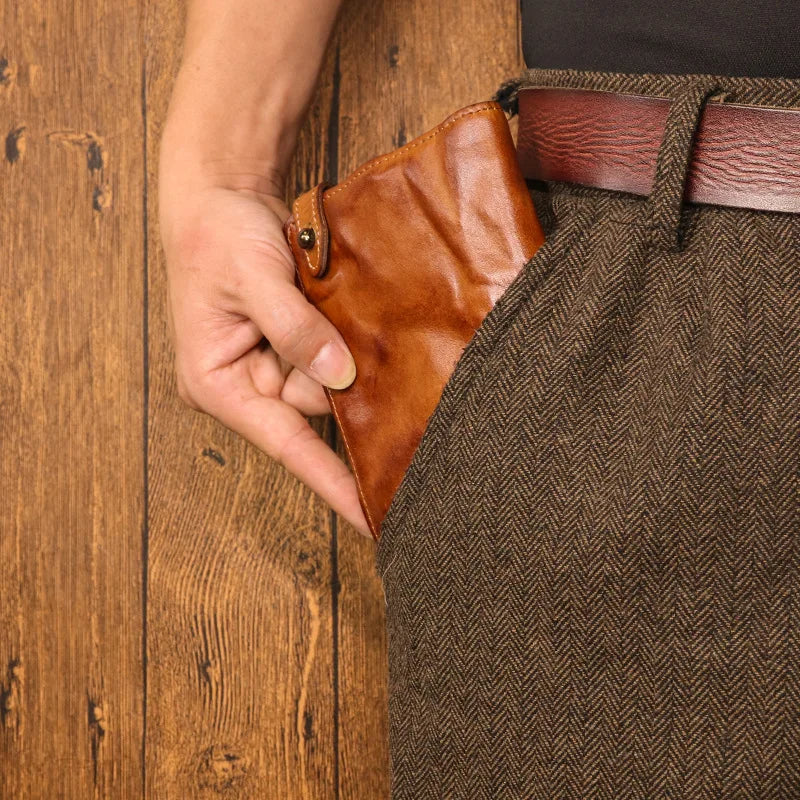 Genuine Leather Wallet Men High Capacity Male Long Money Bag Bifold Purse Phone Pocket Multi-card Ticket Clip Card Holder New
