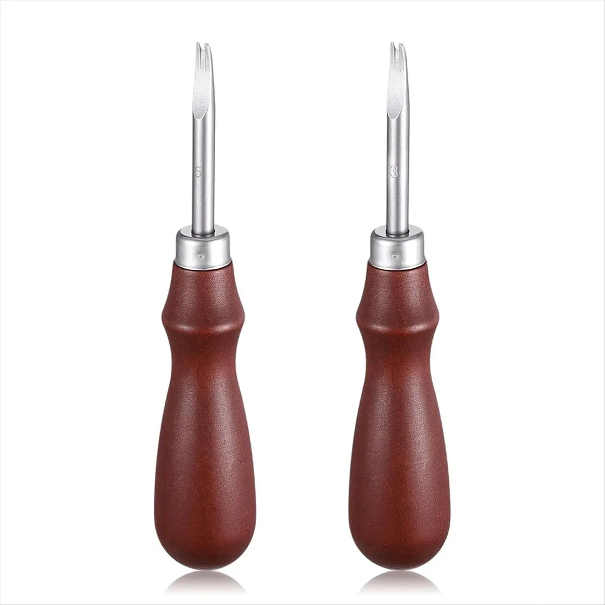 Reliable- Leather Edge Skiving Beveler Set, 2 Pcs Leather Working Tools for DIY Leathercraft, Sizes 1.0 mm & 1.5 mm