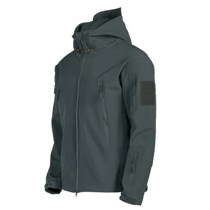 Motorcycle Shark Skin Soft Shell Jackets Men Tactical Windproof Waterproof jacket men Combat Jackets Mens Hooded Bomber Coats