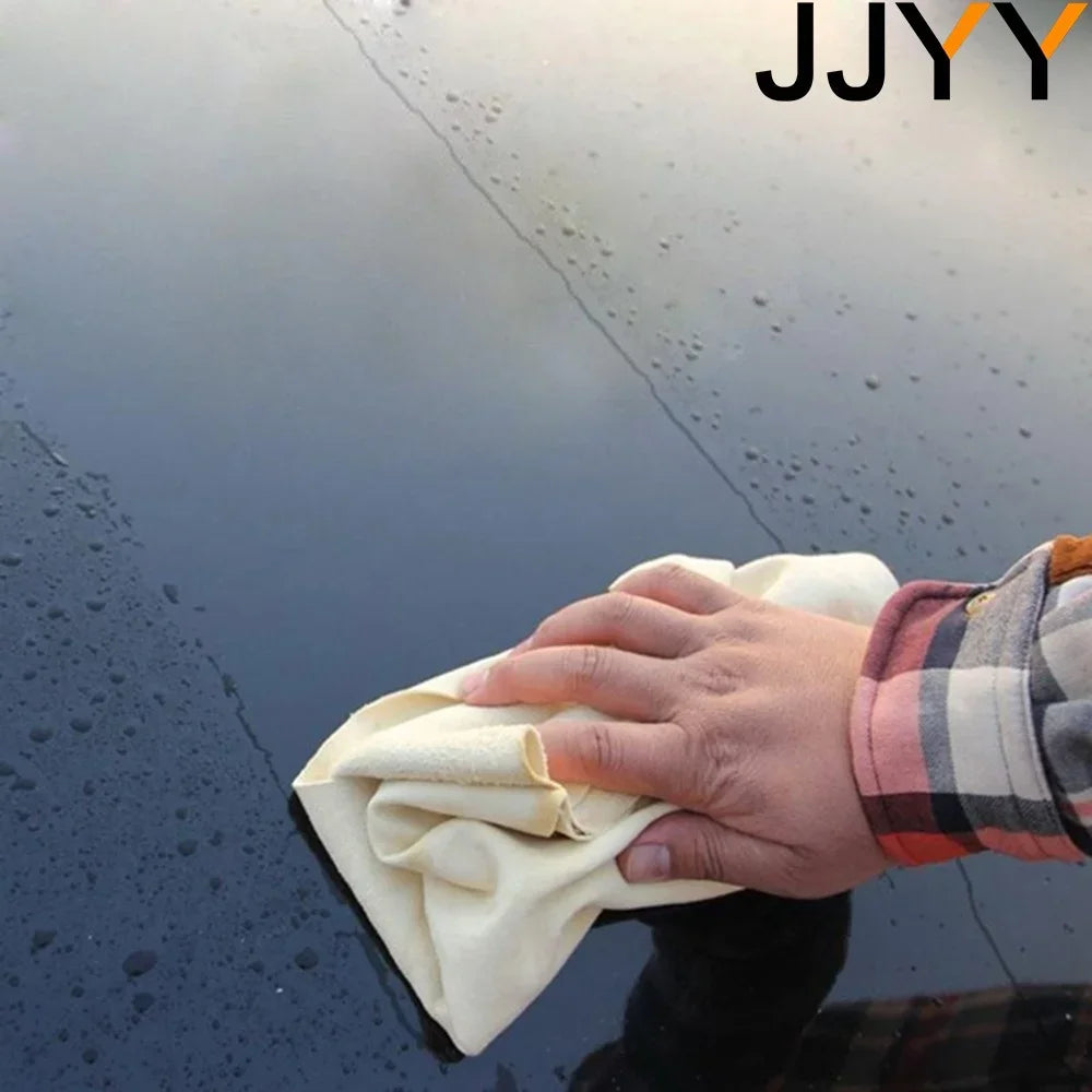 Natural Chamois Leather Car Cleaning Cloth Absorbent Suede Washing Towel for Auto Detailing