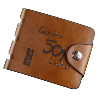 Men's Hunting Style PU Leather Wallet - Vintage Clutch with Multi-Card & Coin Holder, Outdoor Purse