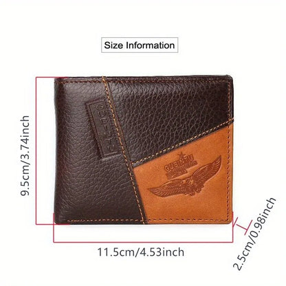 Genuine Leather Men Wallet Many Departments Short Bifold Man Wallets Zipper Coin Pocket Card Holder Purses Male Wallets