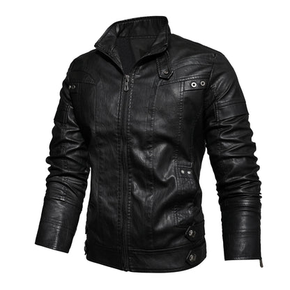 Winter Leather Jacket Men's Chothing New Men Coat Jackets Coats Faux Leather Water Proof Vintage Biker Jacket Men Windproof