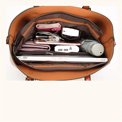 Women's Genuine Leather Tote Bag, Waterproof Multi Purpose Casual Shopping Outings Work Handbag Women Shoulder Crossbody Bags