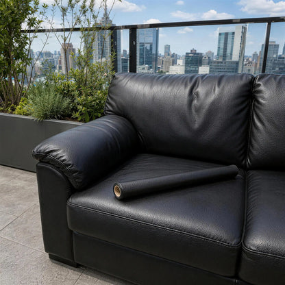 Multiple Widths Available - Self-Adhesive Pu Leather Fabric with a Length of 5m Meters, Waterproof and Wear-Resistant Synthetic Leather Patch, Suitable for Sofa, Car Seat, Furniture, Luggage Repair, and Handmade Decora