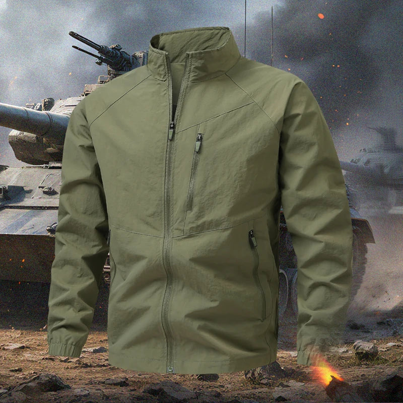 Spring Men Outdoor Multi Pockets Jacket Man Cargo Sports Windproof Tactical Zip Coat Male Waterproof Casual High Quality Jackets