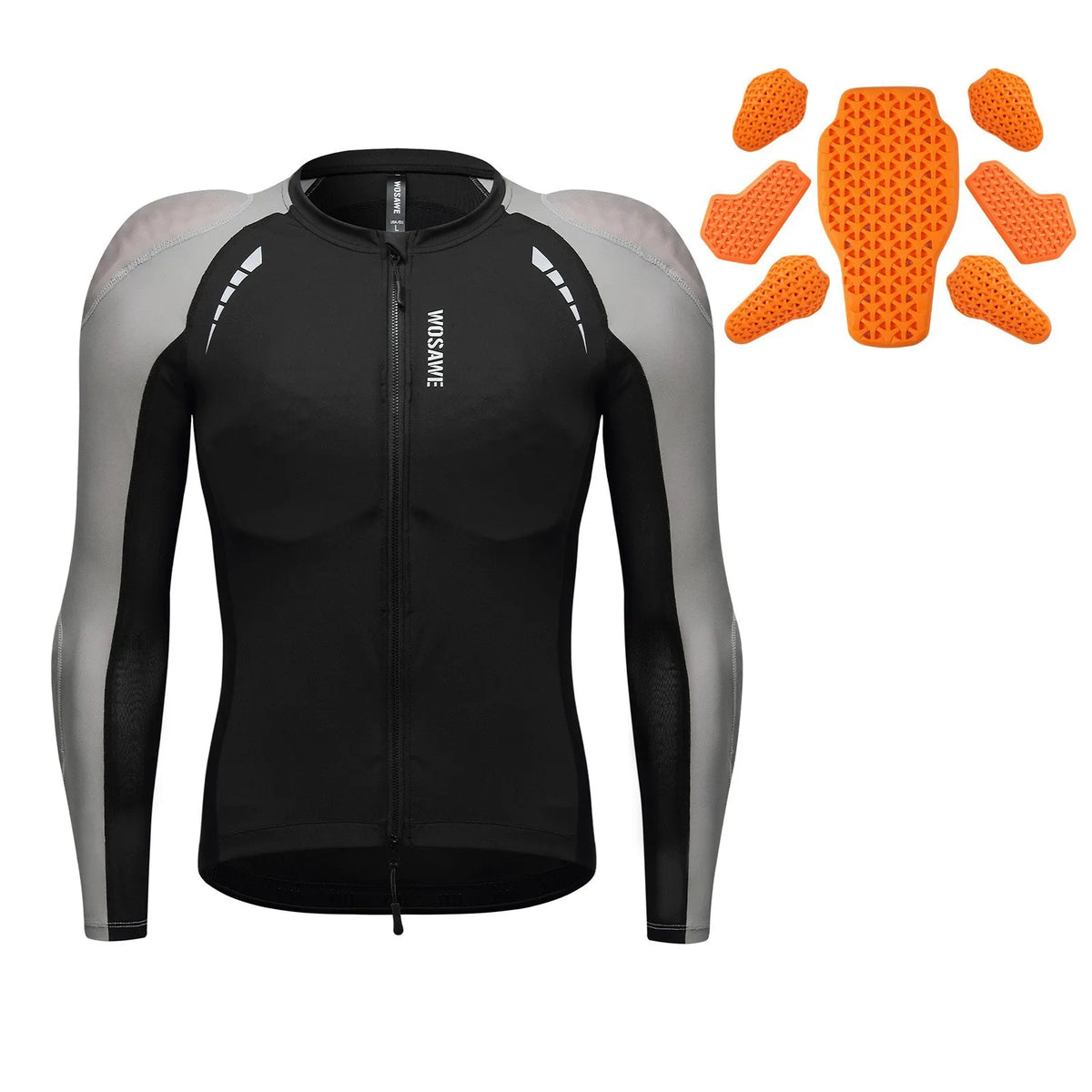 WOSAWE Men Motorcycle Riding Jacket Summer Mesh Breathable Lightweight with Removable Back Shoulder Elbow Pads Moto Gear