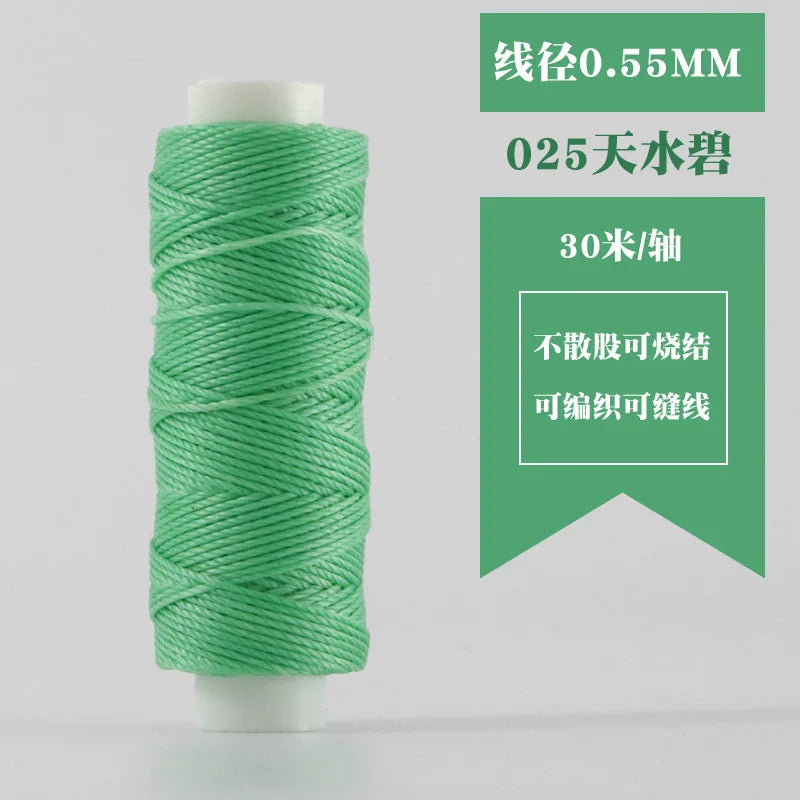0.55mm Leather Waxed Sewing Thread For Hand Stitching Leather Cord DIY Bracelet Jewelry Making Round Waxed Line