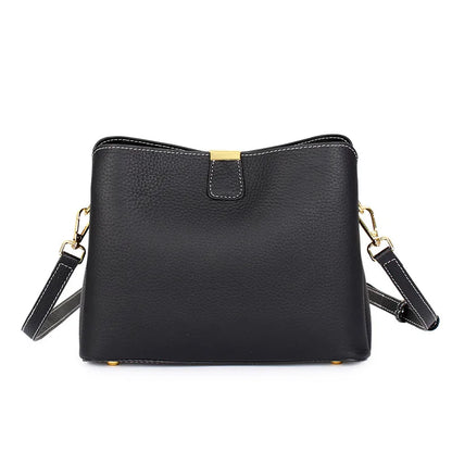 Women's Genuine Leather Handbag Luxury Bucket Style Casual Lady Fashion Shoulder Crossbody Messenger Bag for Girls 2025 Hot Sale